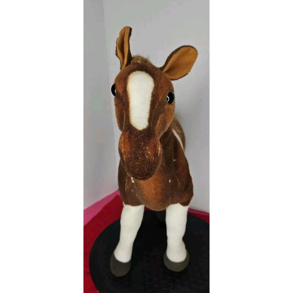 Tiger Tale Toys 16" Pinto Horse‎ Plush Figure Poseable Legs Realistic Farm Pony